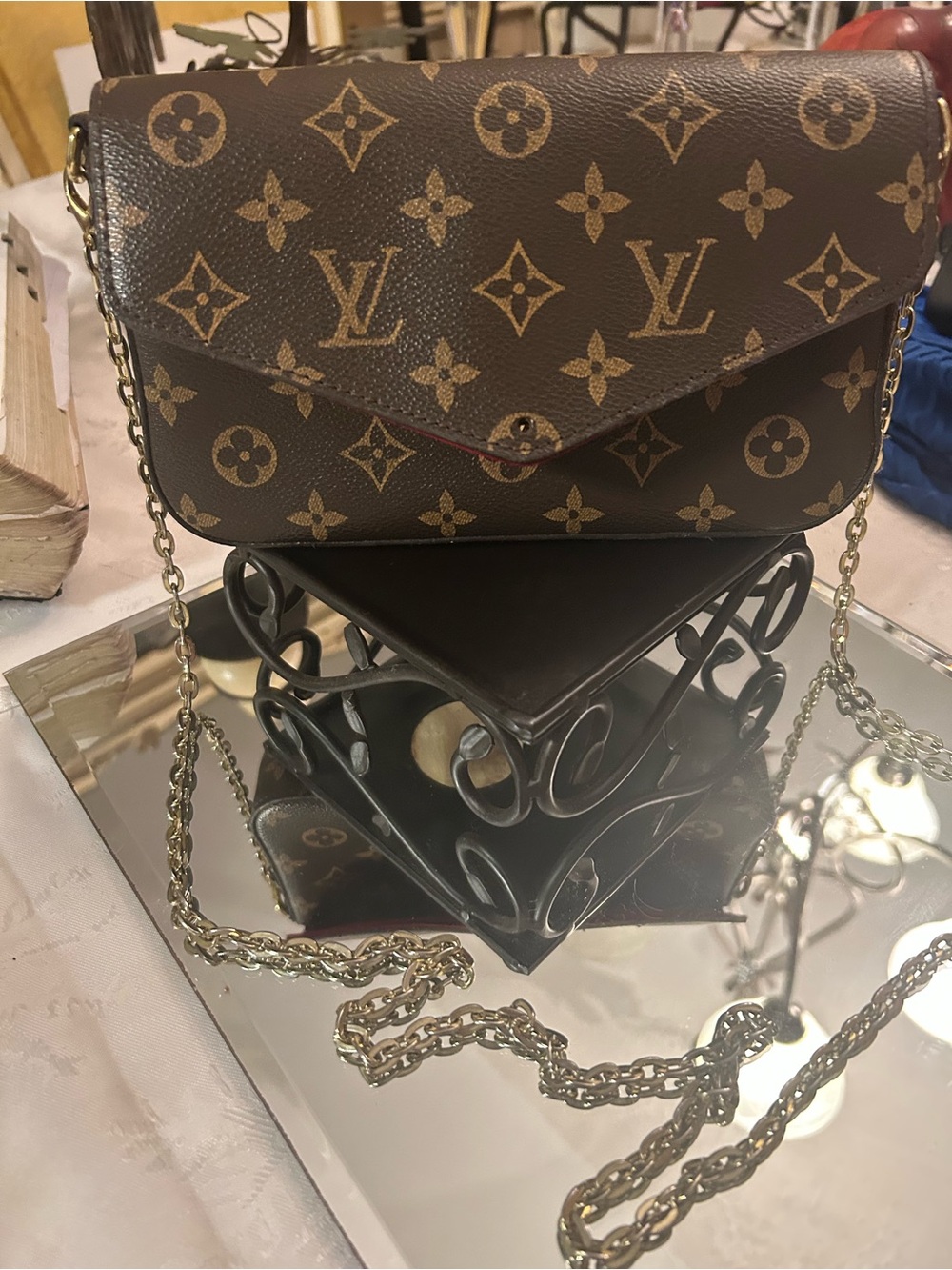 Louis Vuitton Monogram Crossbody Bag in Brown